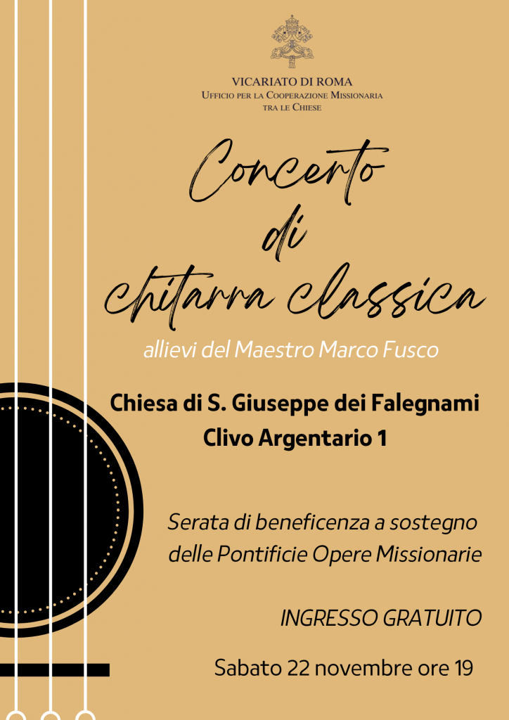 locandina concerto di chitarra classica, 22 novembre 2025
