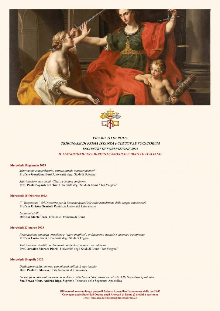 Il matrimonio tra diritto canonico e diritto italiano