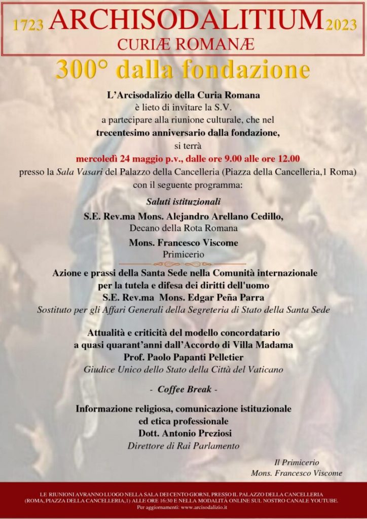 300° anniversario arcisodalizio maggio2023