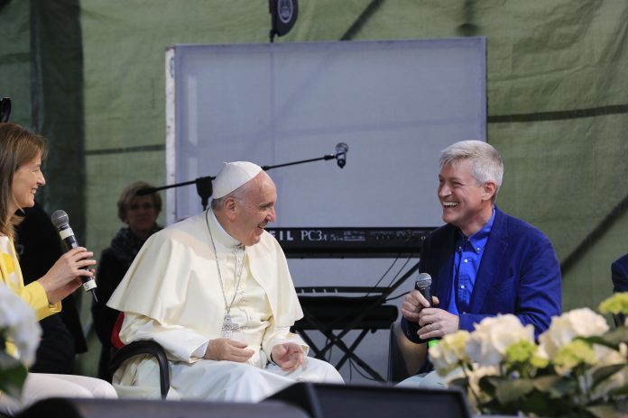 Pierluigi Sassi con Papa Francesco